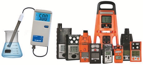 Portable gas detection and measuring devices