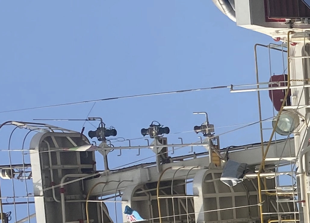 Onboard deck equipment and inspection area